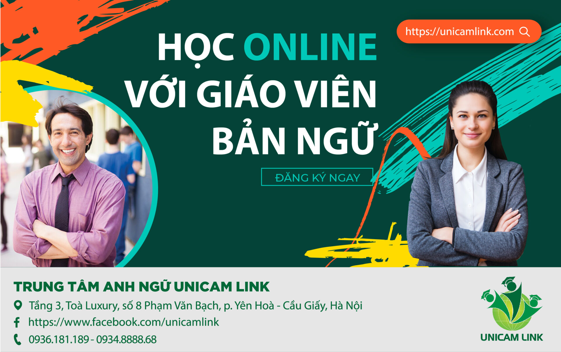 Unicamlink tuyển sinh lớp học Tiếng Anh với GV bản ngữ